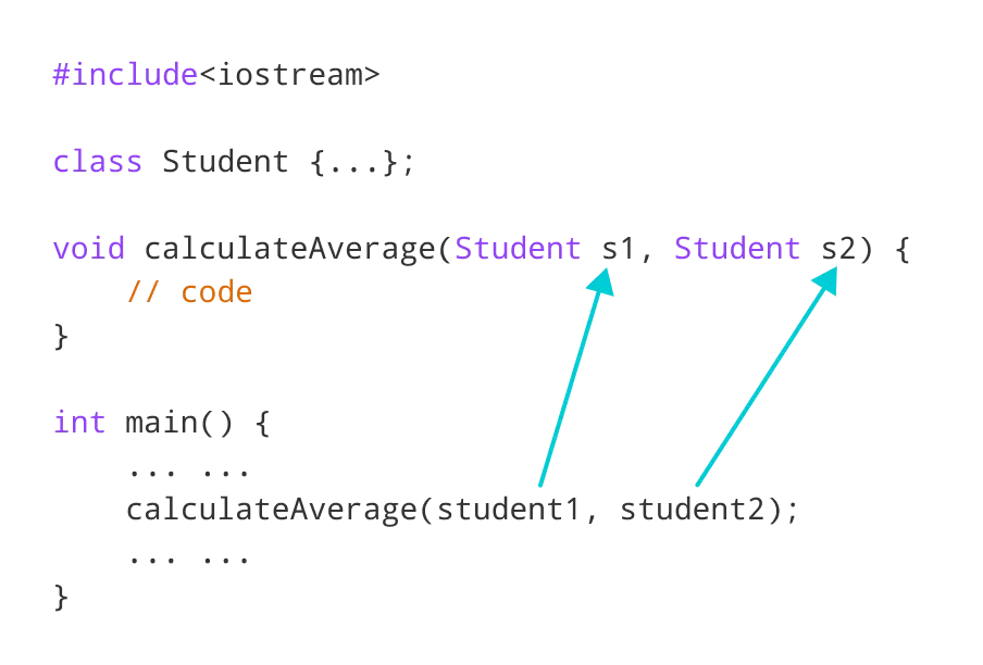 C++ Pass Objects to Function