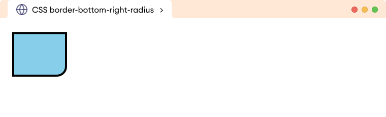 CSS Border Bottom Right Radius Example