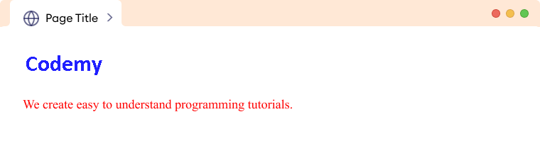 Example how CSS works.